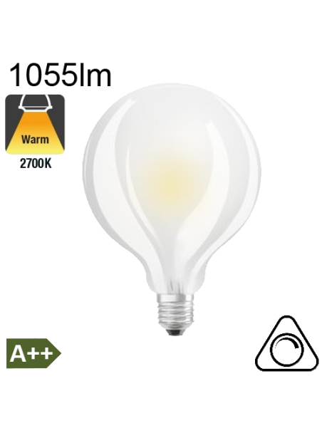 Globe Dépolie LED Ø95 E27 1055lm 2700K Dimmable