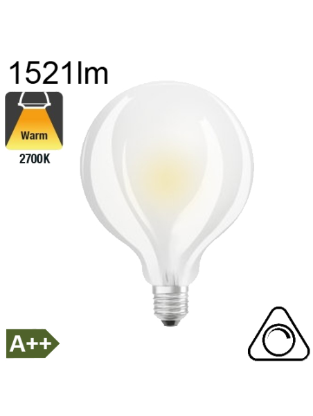 Globe Dépolie LED Ø95 E27 1521lm 2700K Dimmable