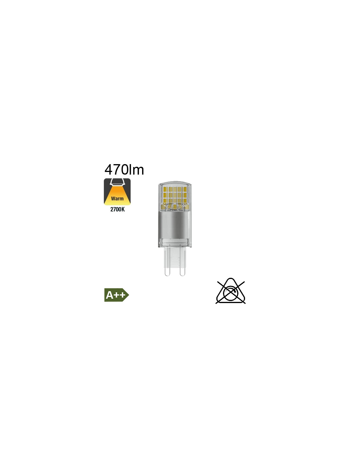 G9 LED 470lm 2700K