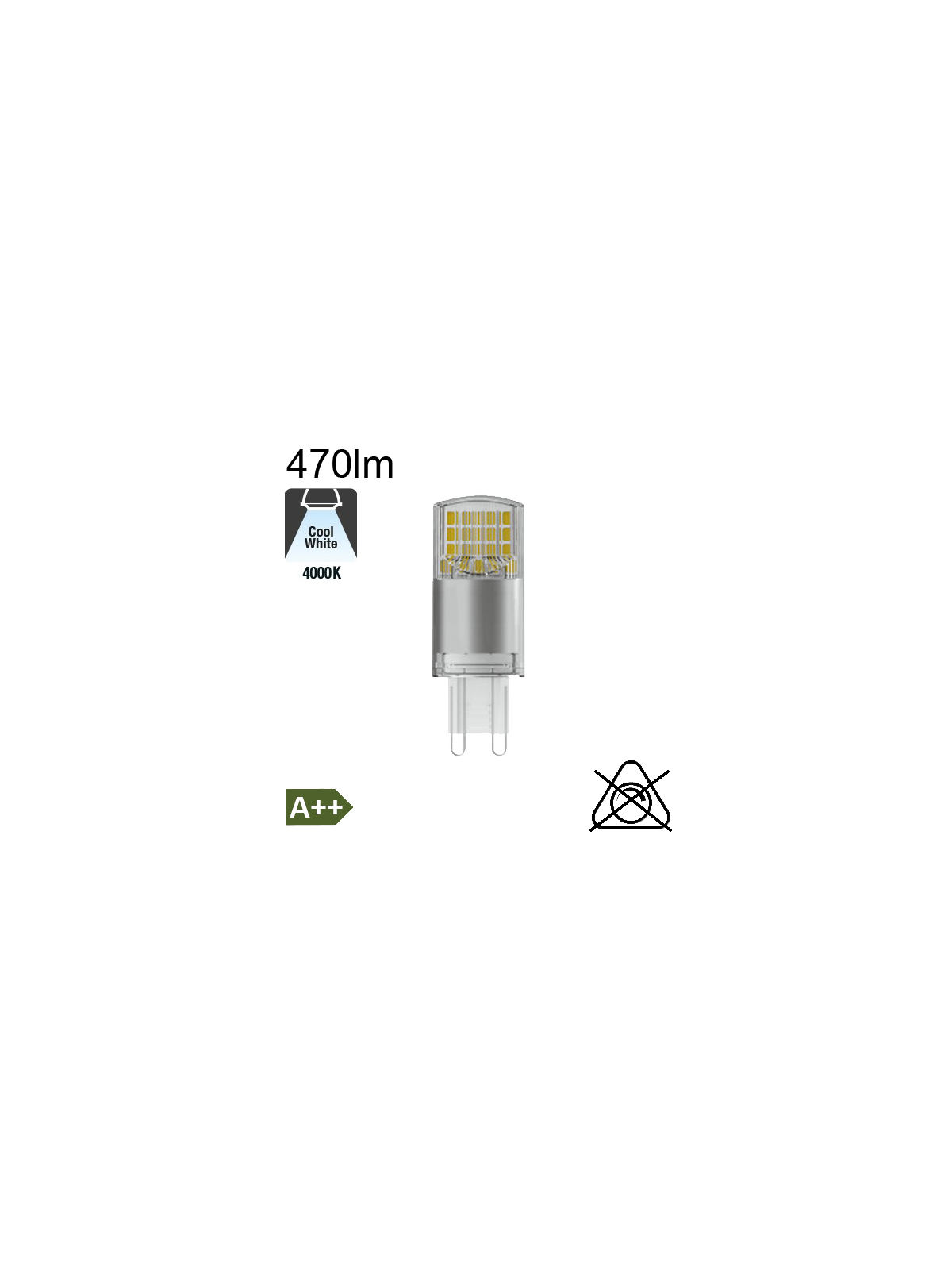 G9 LED 470lm 4000K