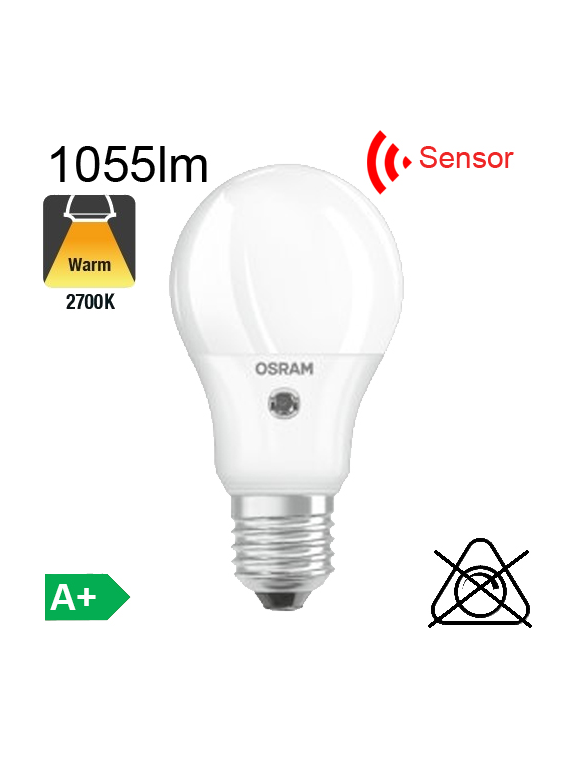 Standard Sensor Crépusculaire LED E27 1055lm 2700K