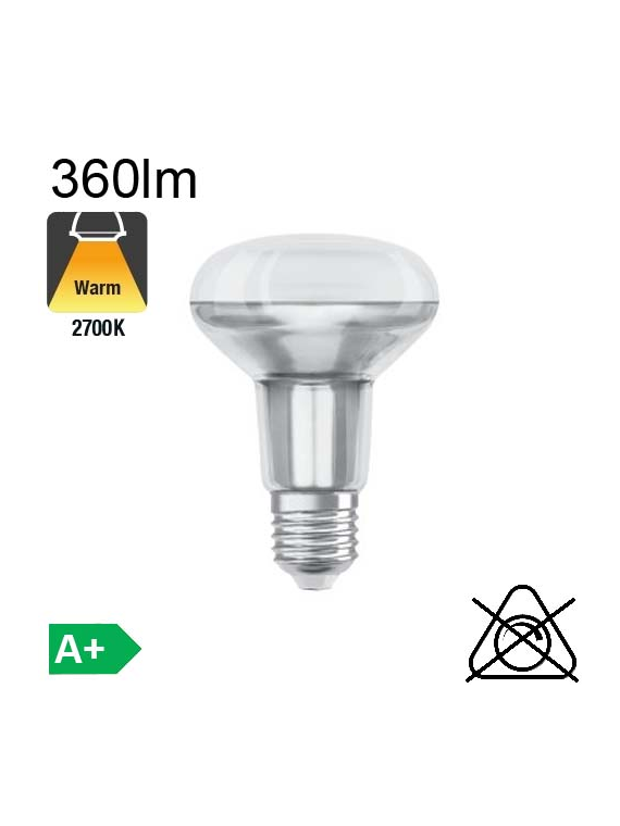 Spot R80 LED E27 60° 360lm 2700K