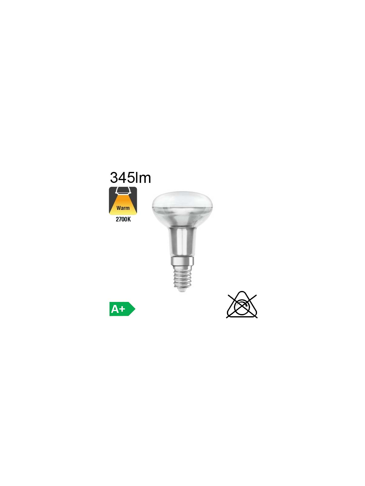 Spot R50 LED E14 36° 345lm 2700K