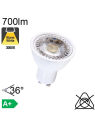 Spot LED GU10 650lm 3000K 36°