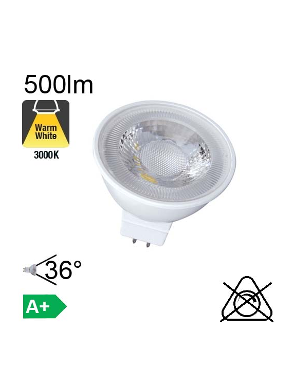 MR16 LED GU5.3 500lm 3000K 36°