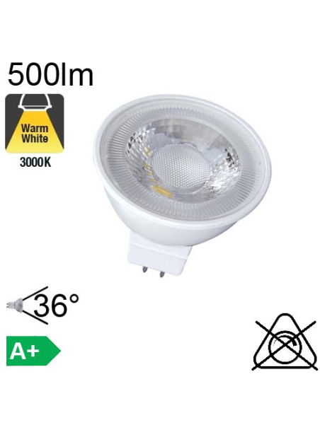 MR16 LED GU5.3 500lm 3000K 36°