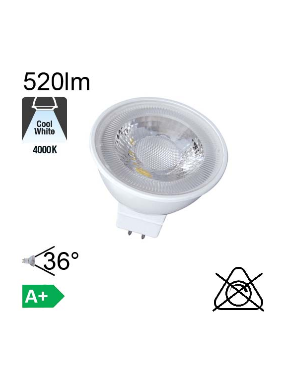 MR16 LED GU5.3 520lm 4000K 36°