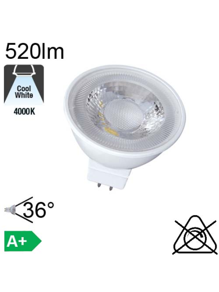 MR16 LED GU5.3 520lm 4000K 36°