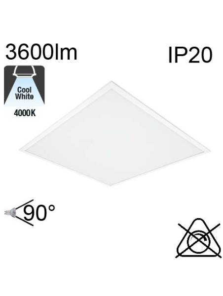 Dalle Led IP20 600x600 33W 3600lm 4000K