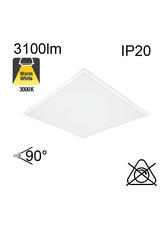 Dalle Led IP20 600x600 33W 3100lm 3000K