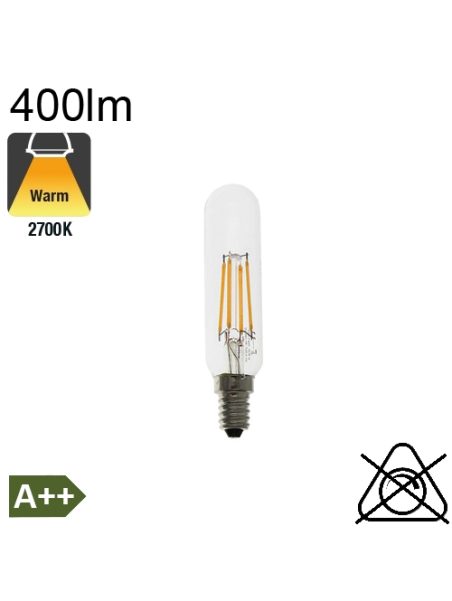 Tube LED E14 400lm 2700°K