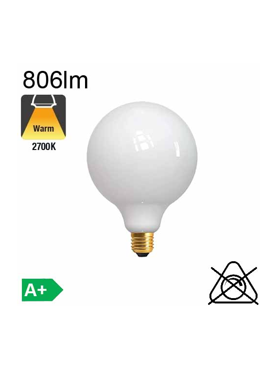 Globe Dépolie LED Ø80 E27 806lm 2700K