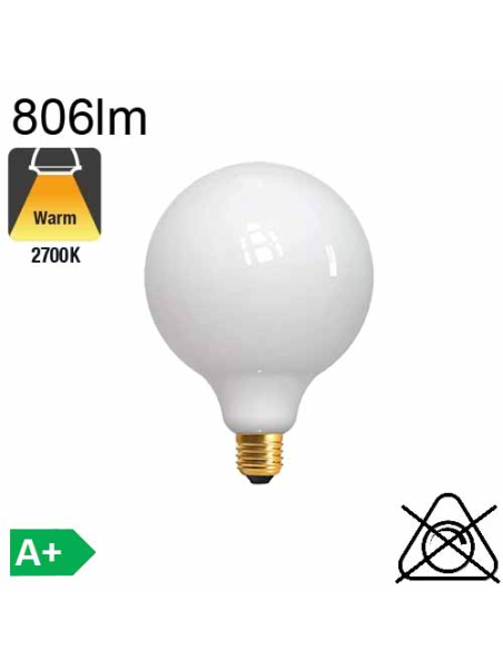 Globe Dépolie LED Ø80 E27 806lm 2700K