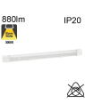 Réglette Aluminium AVEC Inter et SANS Prise LED IP20 10W 880lm 3000K