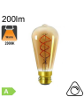 Edison Twisted Ambrée Filament LED B22 4W 200lm 2000K Dimmable