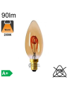 Flamme Loops LED Ambrée E14 90lm 2000K