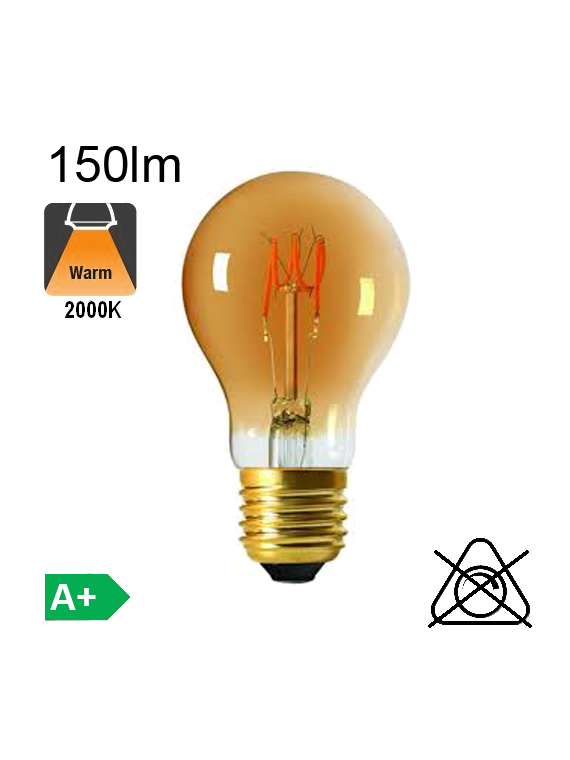 Standard Filament Loops LED E27 150lm 2000K Ambrée