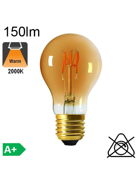 Standard Filament Loops LED E27 150lm 2000K Ambrée