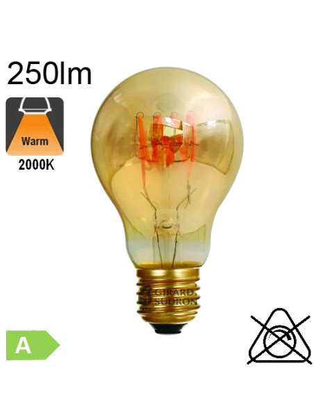 Standard Filament Loops LED E27 250lm 2000K Ambrée