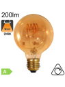 Globe Ø80 filament Loops LED E27 200lm 2000K Ambré Dimmable