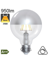 Globe Calotte Argentée Ø95 Filament LED E27 8W 950lm 2700K Dimmable