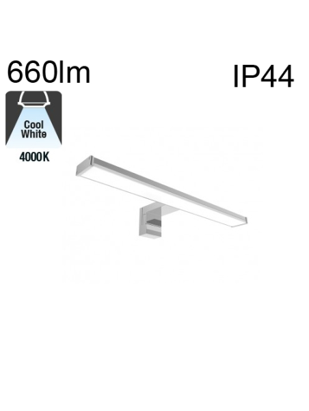 Applique Led SDB IP44 8W 660lm 4000K