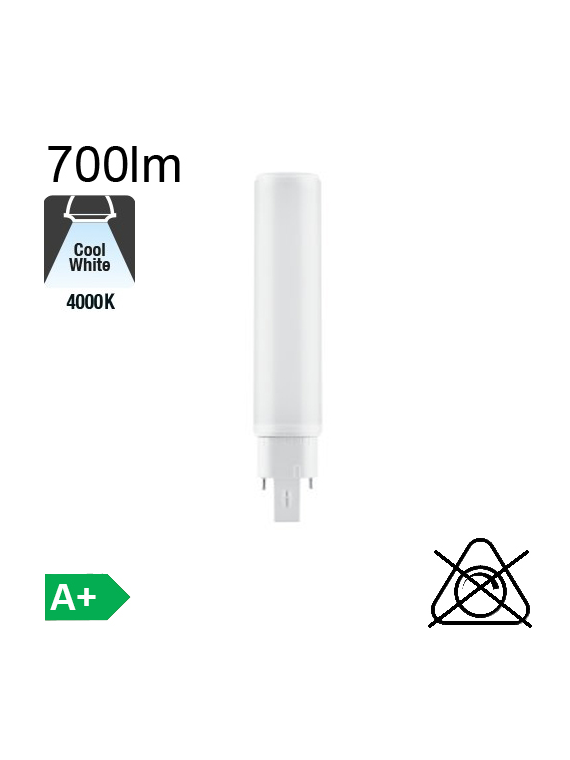 D LED G24-d2 700lm 4000K