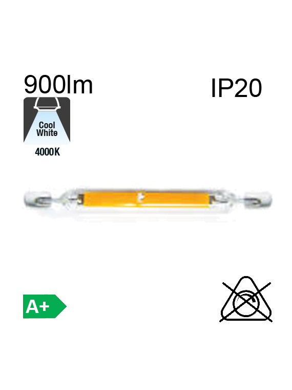 R7S LED 10W 1100lm 4000K 118mm