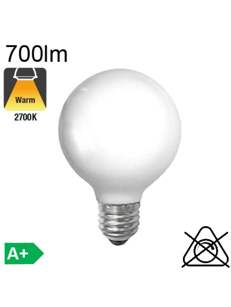 Globe Dépoli LED Ø80 E27 700lm 2700K