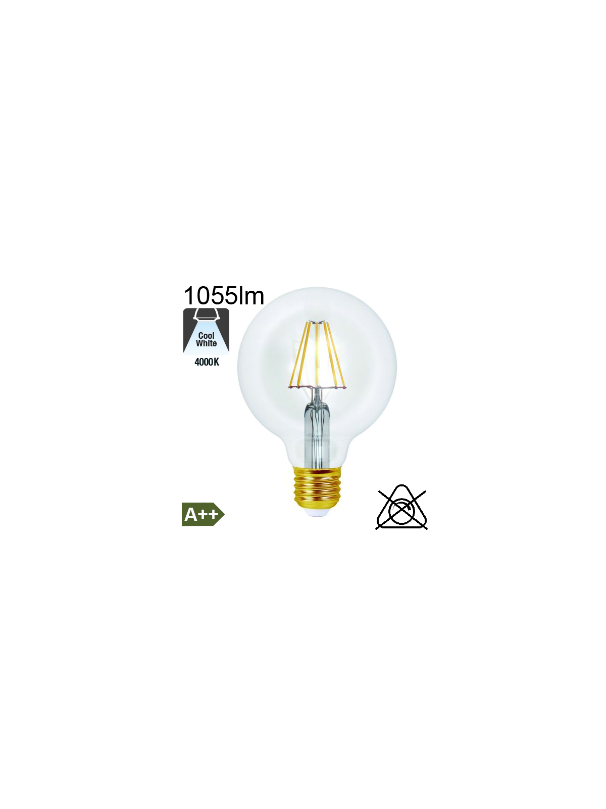 Globe Clair LED Ø95 E27 1055lm 4000K