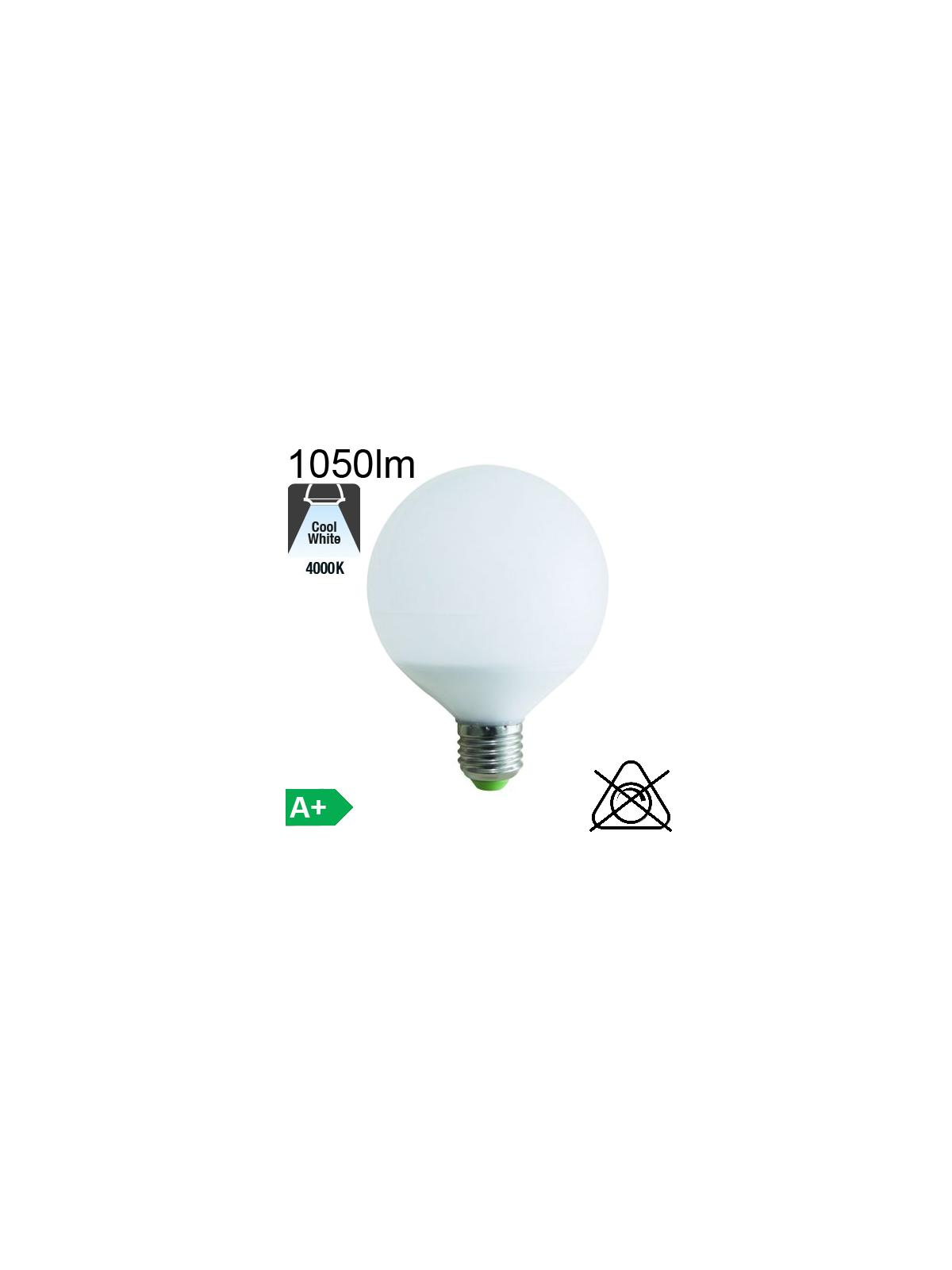 Globe LED Ø95 E27 1050lm 4000K