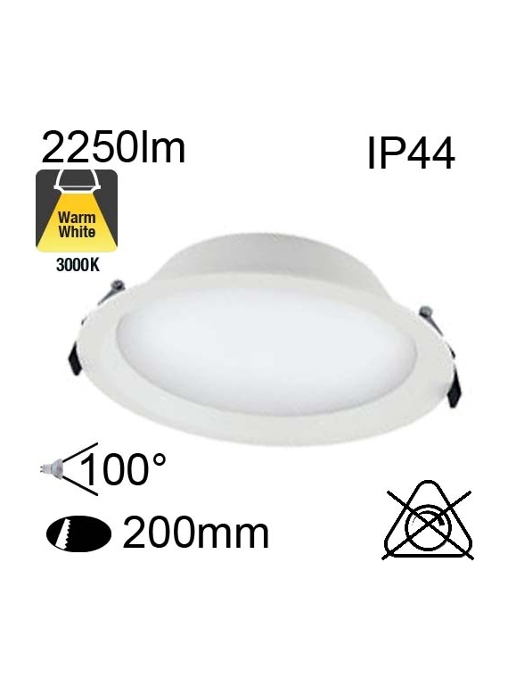 Encastré Led IP44 25W 2250lm 3000K