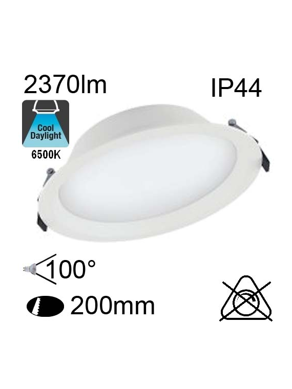 Encastré Led IP44 25W 2370lm 6500K