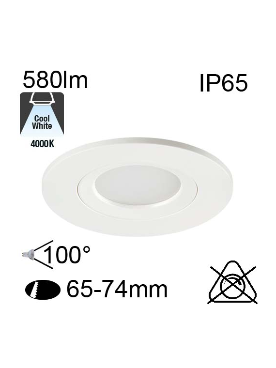 Encastré Led IP65 6.5W 580lm 4000K