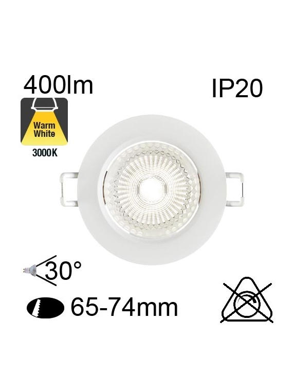 Encastré Led IP20 5W 400lm 3000K