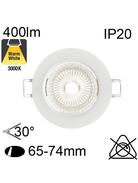 Encastré Led IP20 5W 400lm 3000K