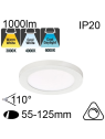 Downlight Blanc IP20 12W 1000lm CCT 3000K/4000K/6000K Dimmable