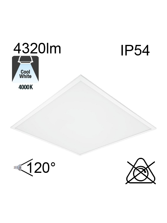 Dalle Led IP54 600x600 36W 4320lm 4000K