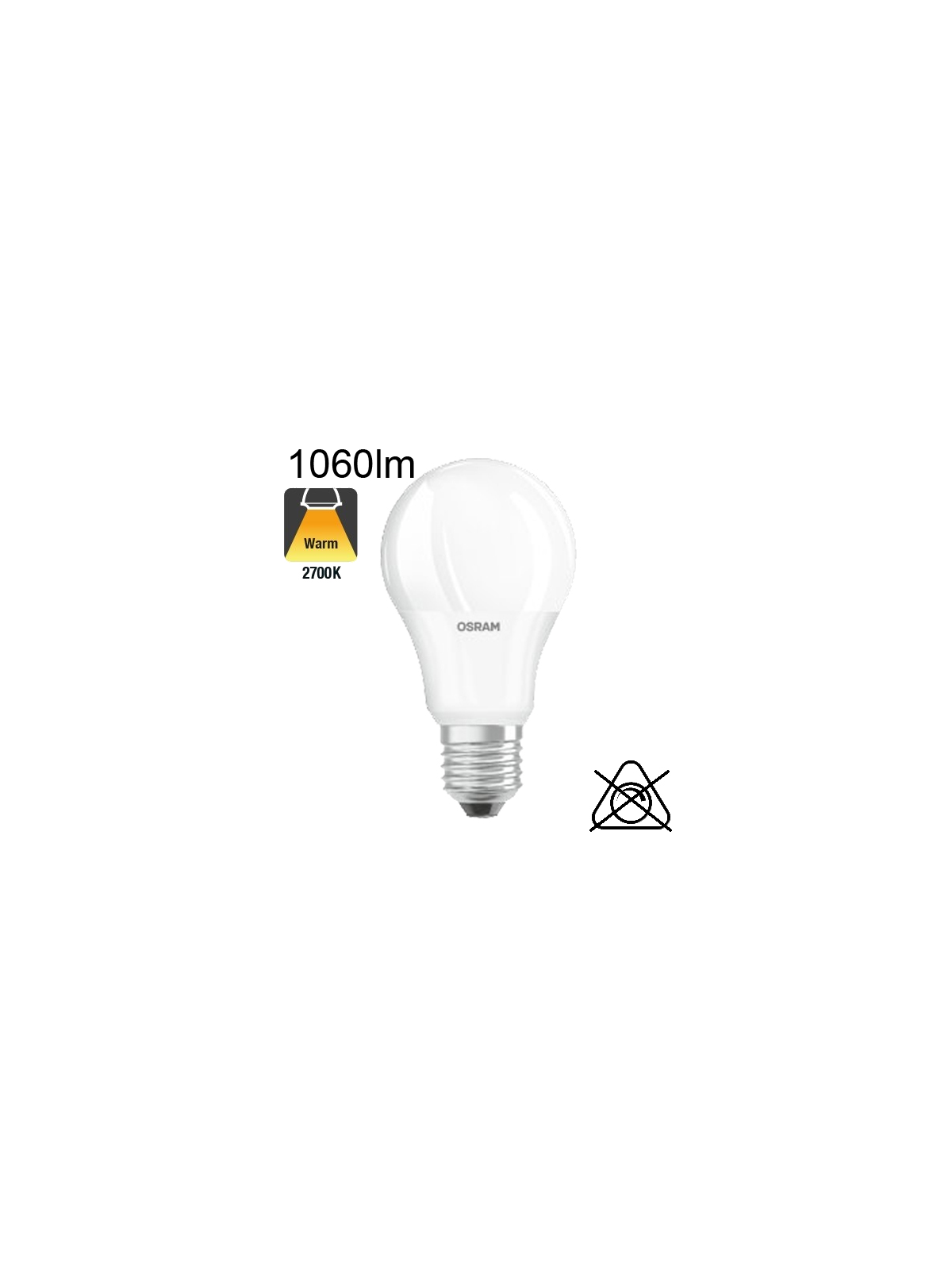 Standard LED E27 1060lm 2700K