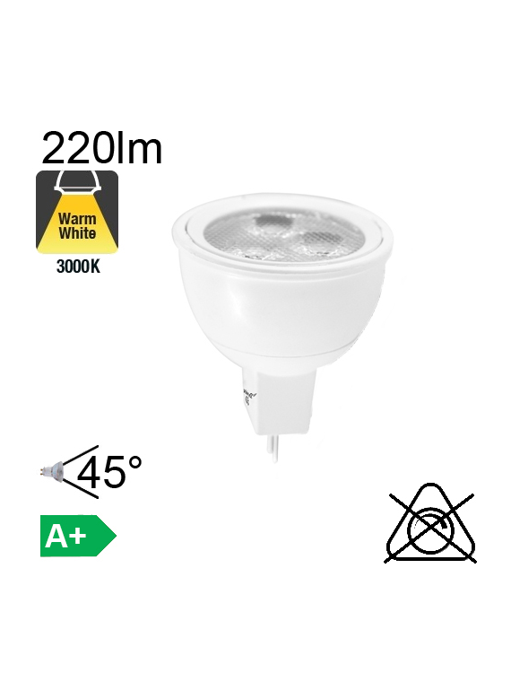 MR11 LED GU4 220lm 3000K 45°