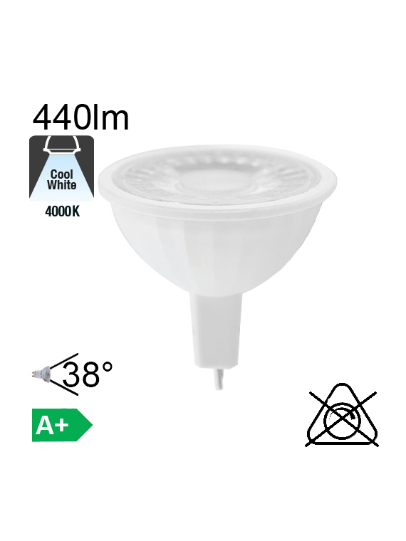 MR16 LED GU5.3 440lm 4000K 38°