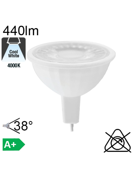 MR16 LED GU5.3 440lm 4000K 38°