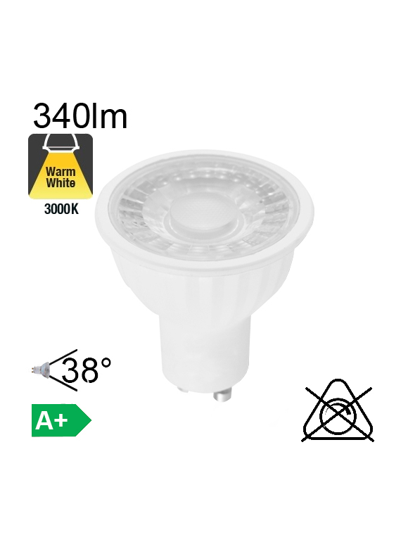 Spot LED GU10 340lm 3000K 38°