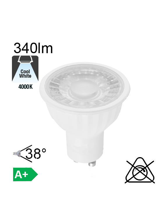 Spot LED GU10 340lm 4000K 38°