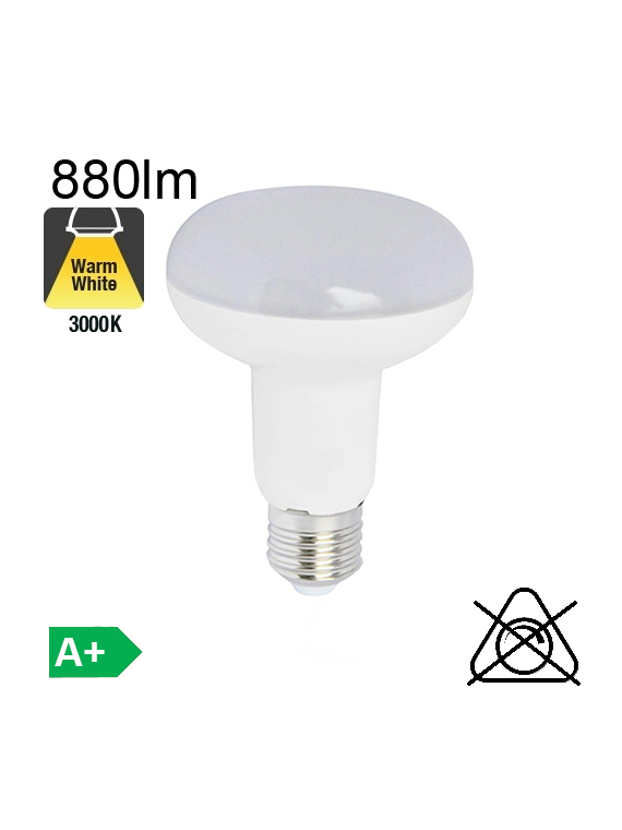 Spot R80 LED E27 880lm 3000K