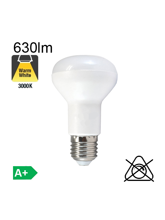 Spot R63 LED E27 630lm 3000K