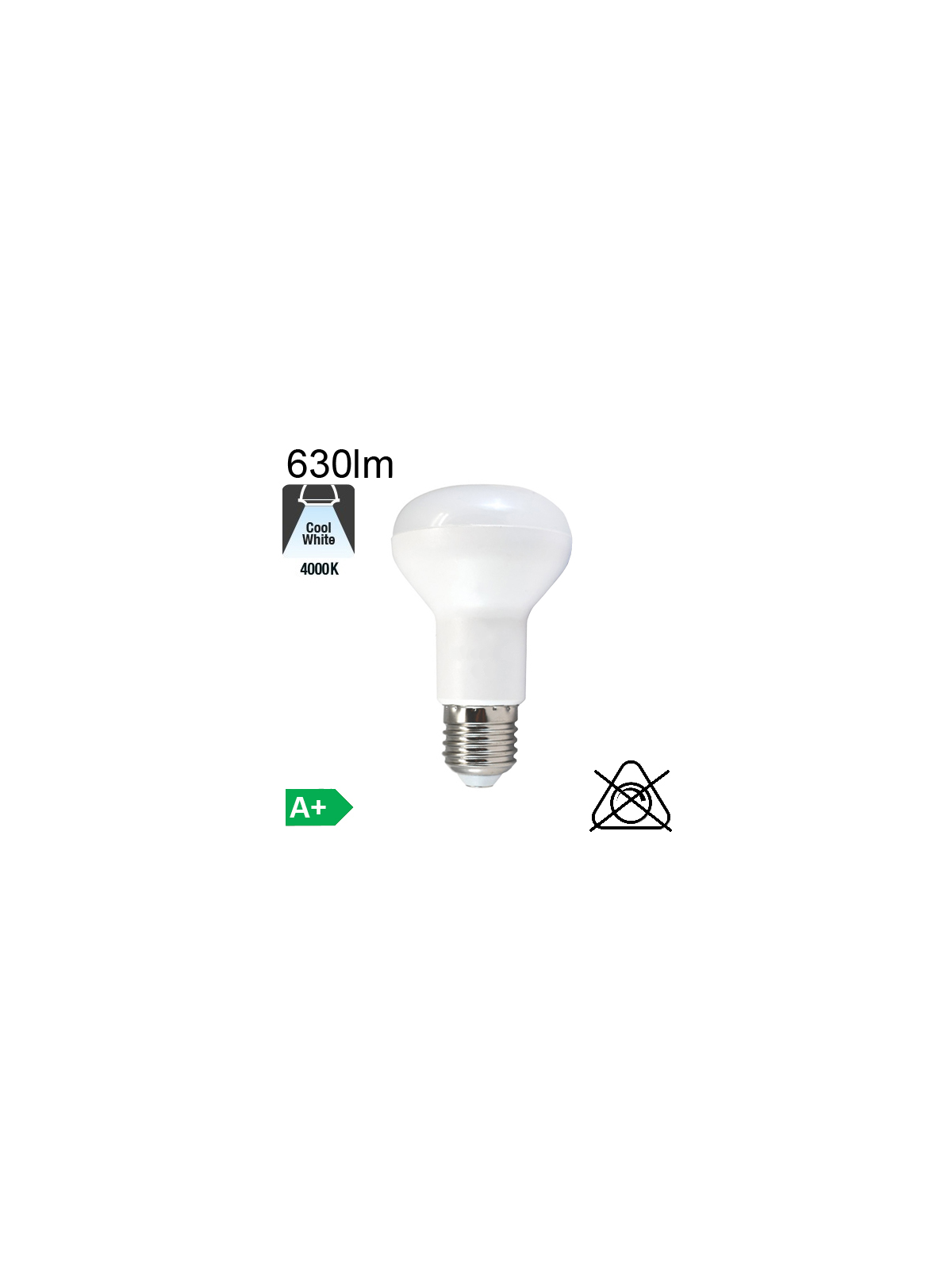 Spot R63 LED E27 630lm 4000K