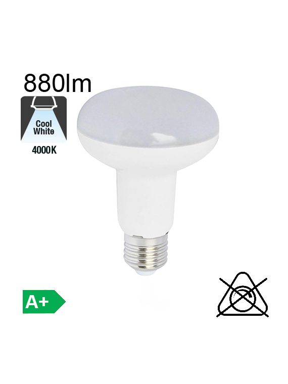 Spot R80 LED E27 880lm 4000K