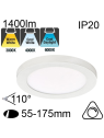 Downlight Blanc IP20 18W 1400lm CCT 3000K/4000K/6000K Dimmable