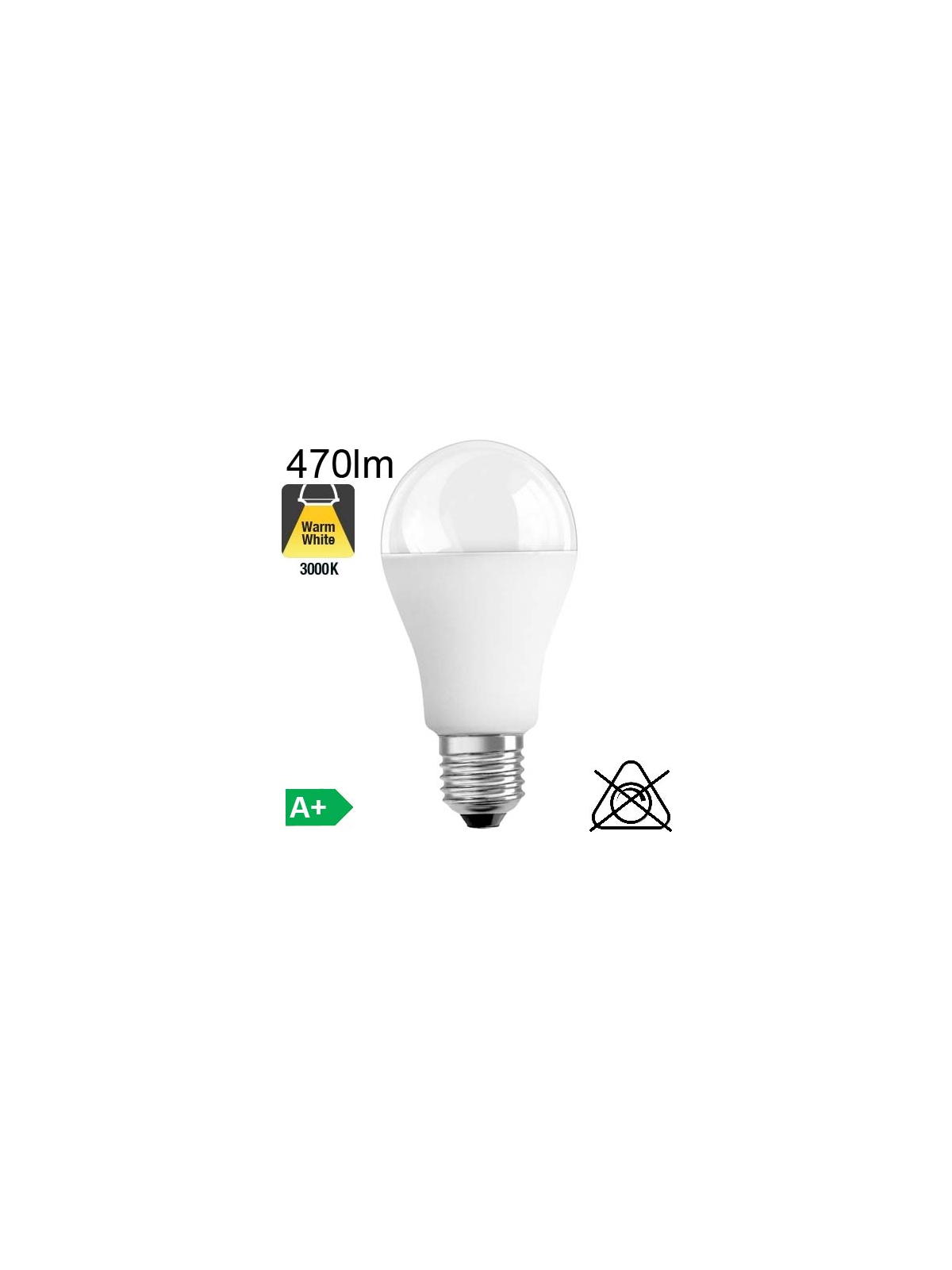 Standard LED E27 12V ACDC 6W 3000K 470lm